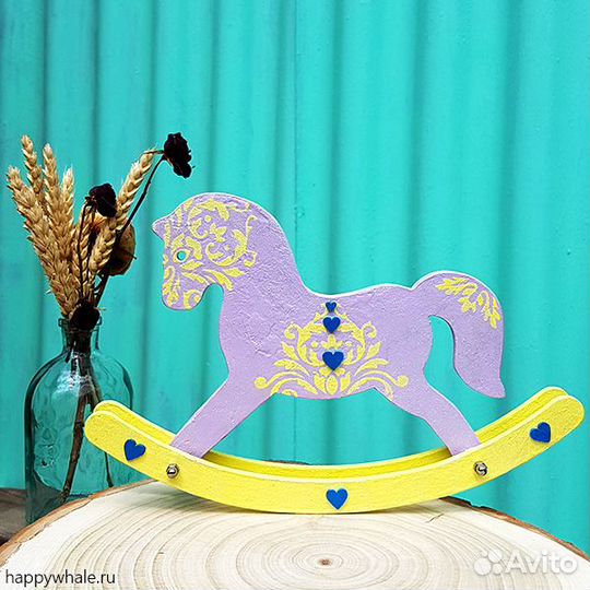 Деревянная лошадка 28см. Лофт