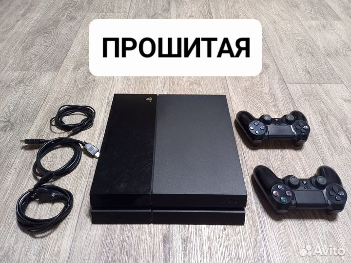 Sony PS4 прошитая, 2 геймпада