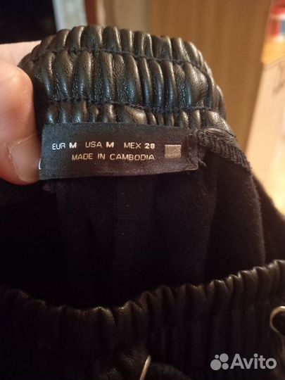Кожаные брюки zara