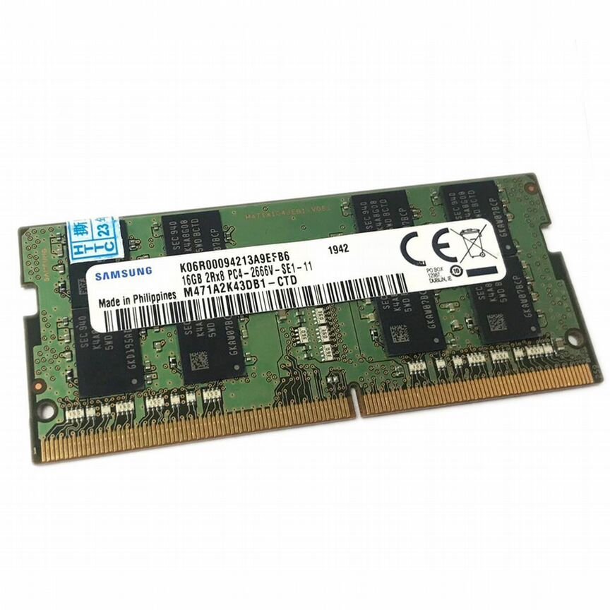 [M471A2K43DB1-CTD] Ddr4 16gb So-Dimm Samsung 2666mhz (Оригинал) M471a2k43db1-Ctd