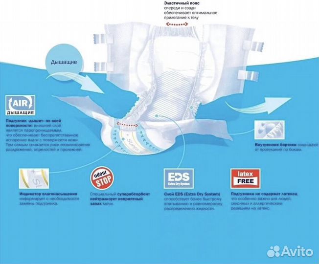 Подгузники Seni Super Classic, XL 4, 30 шт