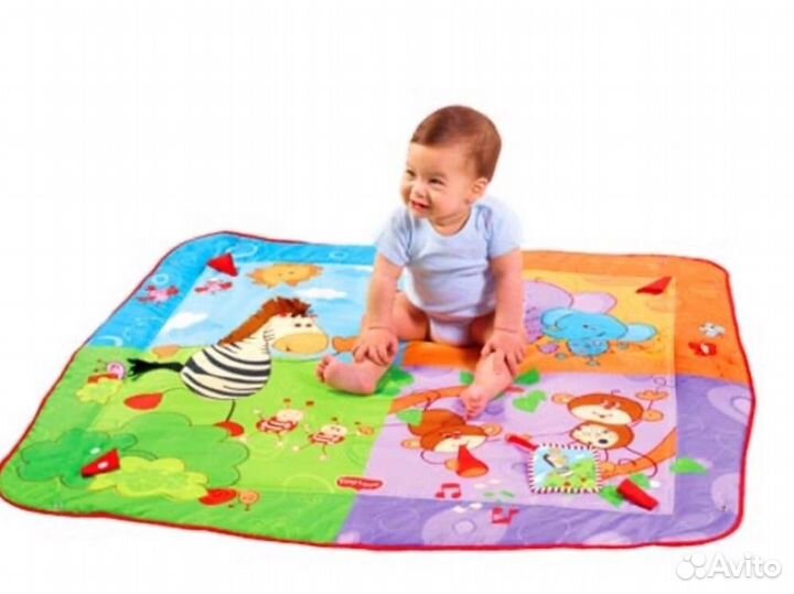 Развивающий коврик tiny love разноцветное сафари