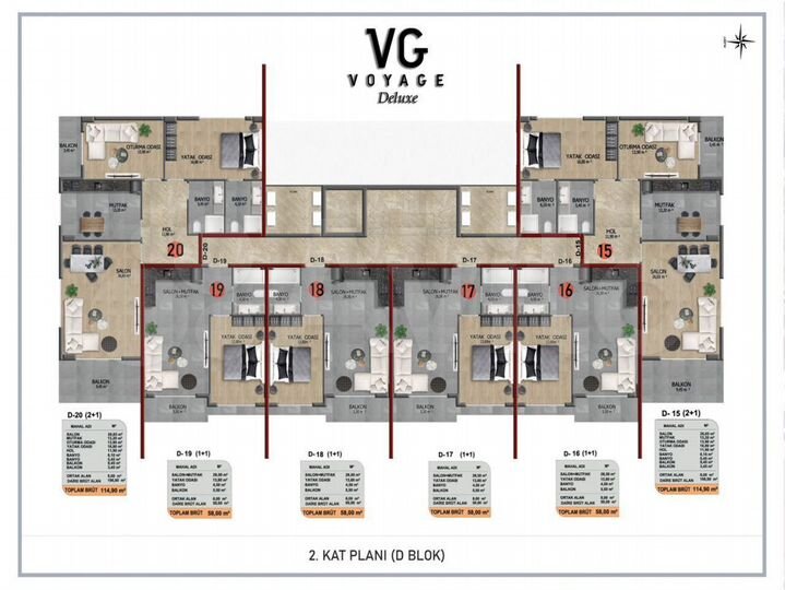 3-к. квартира, 66 м² (Турция)