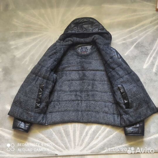 Мужская кожаная куртка р.54