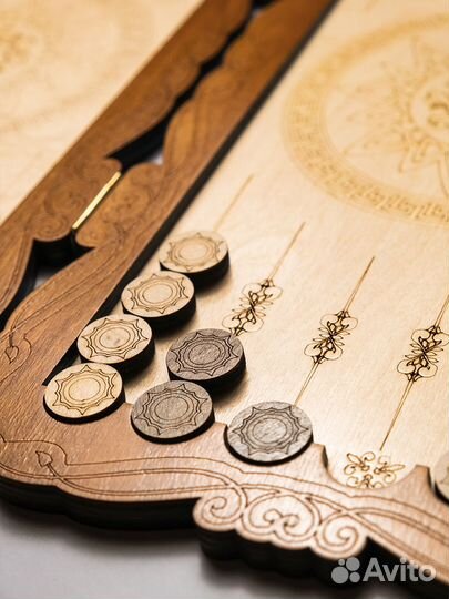 Нарды резные с ручкой 50см новые