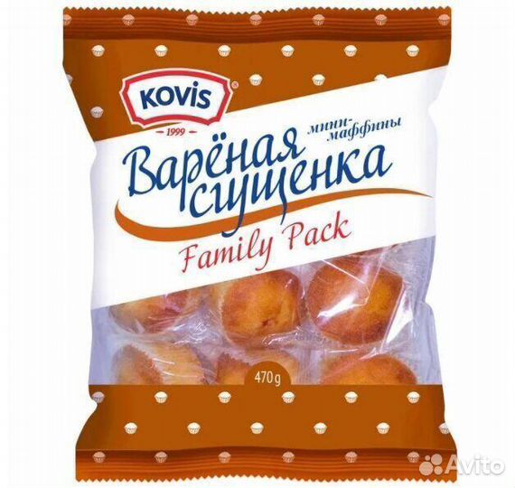 Мини-маффины Kovis Варёная сгущёнка 470 г