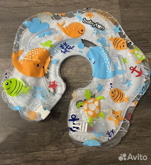 Горка для купания, круг на шею, водный коврик