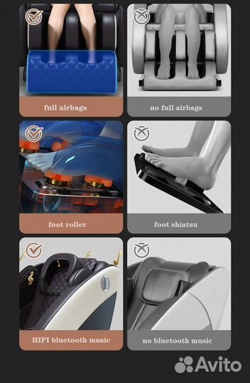 Массажное кресло BG-4 серо-белое