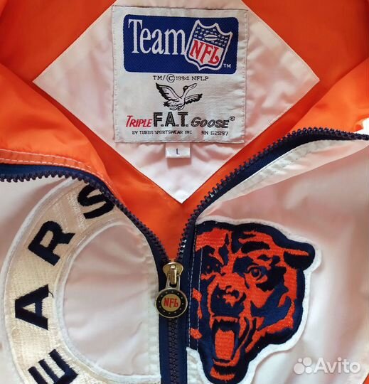 Ветровка Chicago Bears NFL сшаоригинал винтаж 90-х