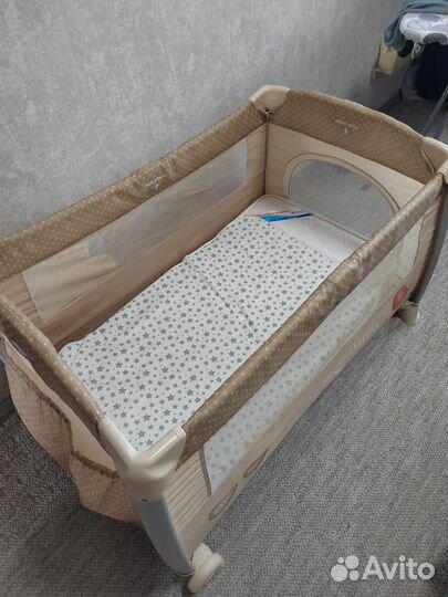 Детская кровать манеж с матрасом