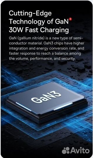 Зарядное мини устройство Baseus GaN3 30W