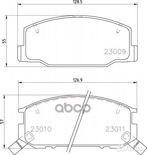 Колодки тормозные дисковые перед toyota previa