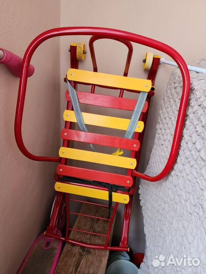 Продам санки с задними колёсами