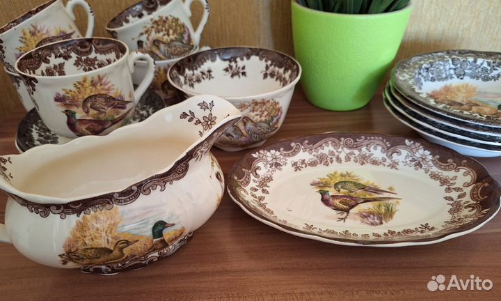 Посуда фарфор винтаж Англия Palissy Game