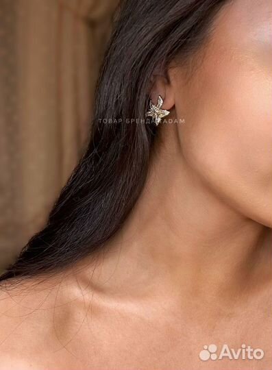 Серьги цветы гвоздики