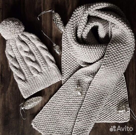 Комплект шапка и шарф женский