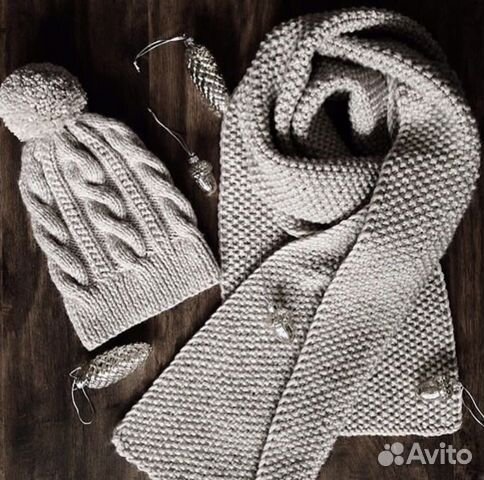 Комплект шапка и шарф женский