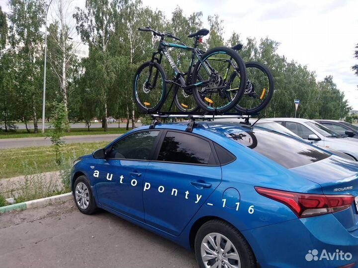 Багажник на крышу Hyundai Solaris аэро поперечины