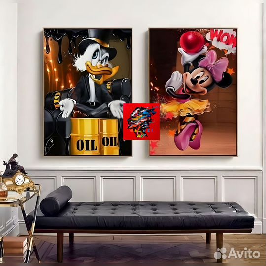 Детские картины современные интерьерные Микки-Маус