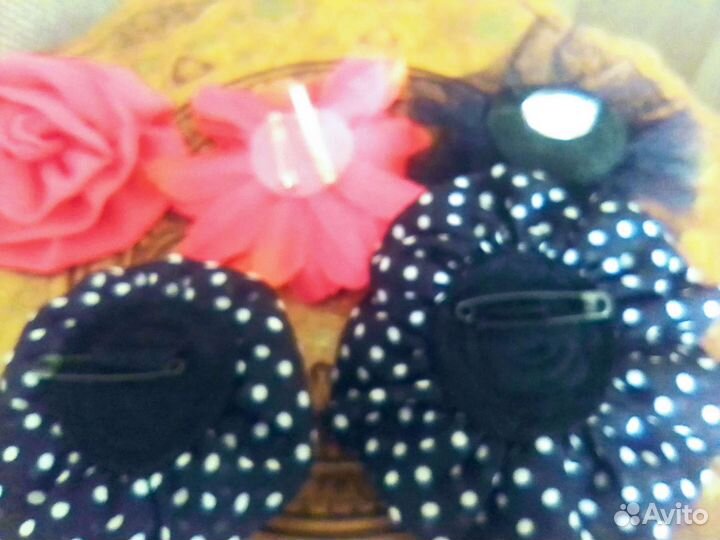 Брошь цветок ткань Betty Barkley Германия