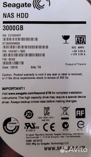 Практически новые жесткие диски Seagate 3 Tb тест