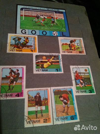 Почтовые марки футбол