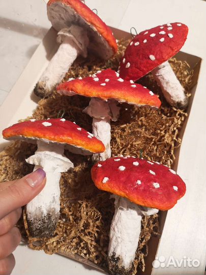 Ватные ёлочные игрушки 