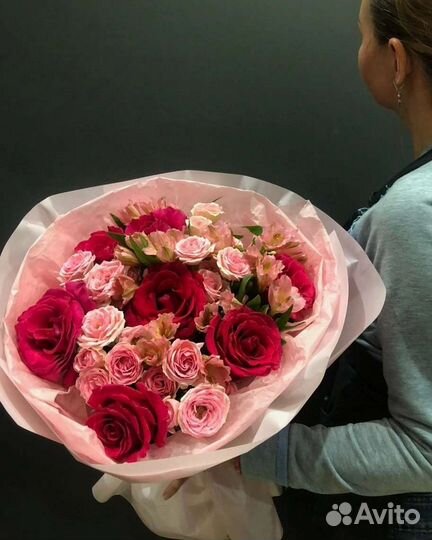 Цветы розы букет