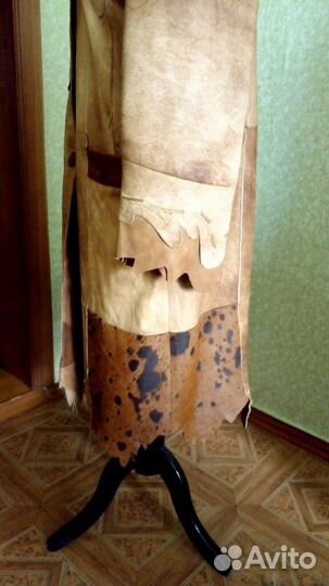 Кожаный плащ женский