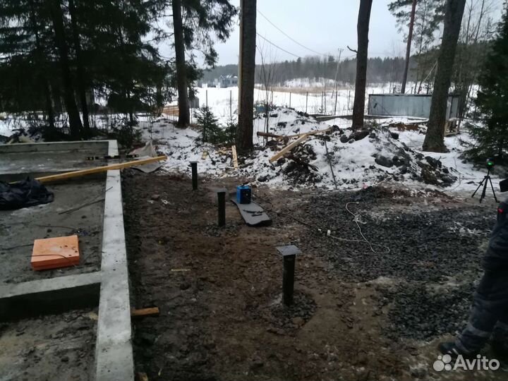 Монтаж винтовых свай