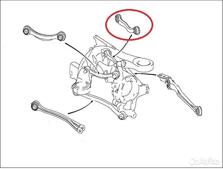 Mercedes W211/S211/C219/R230 задний верхний рычаг