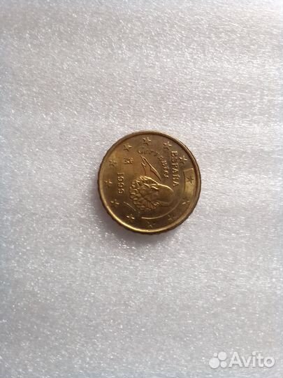 Монета 10 евро центов, 1999 г., Сервантес, Испания