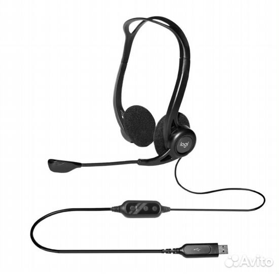 Проводные наушники с микрофоном logitech