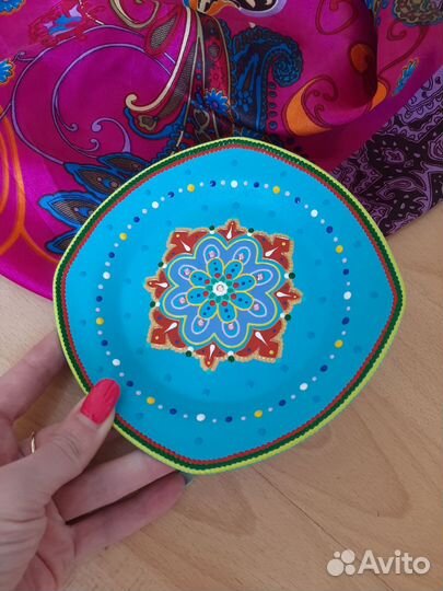 Тарелка декоративная татарский орнамент сувенир