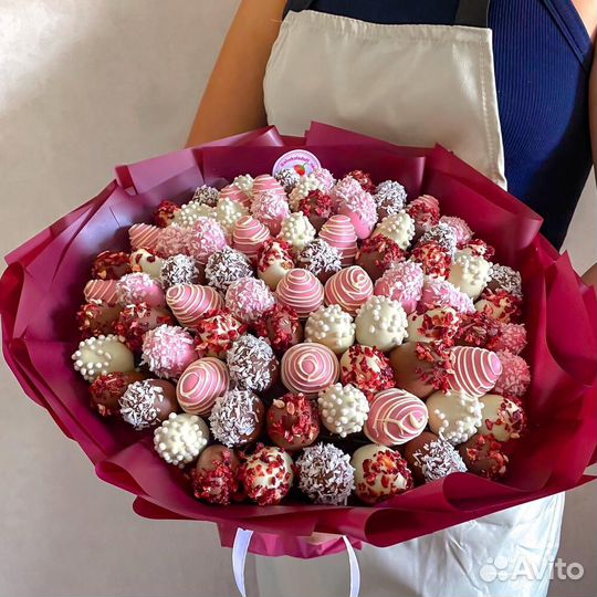 Букет из клубники в шоколаде