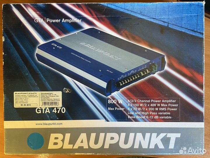 Усилитель blaupunkt gta 470