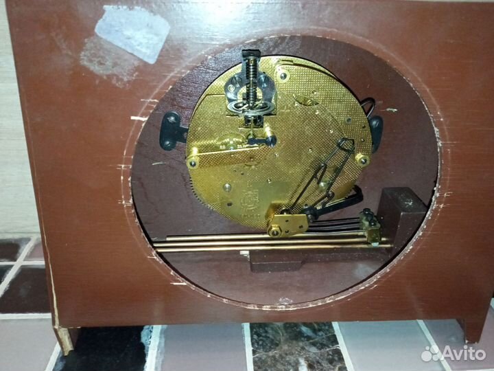 Старинные настольные немецкие часы с боем