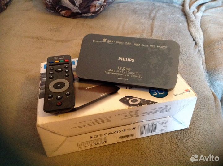 Смарт медиа бокс philips HMP7001 HD медиа плеер
