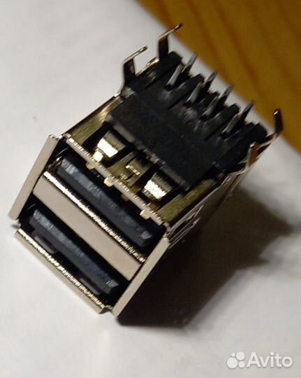 Гнездо USB двойное угловое на плату