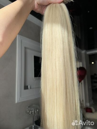 Волосы для наращивания 60 см блонд