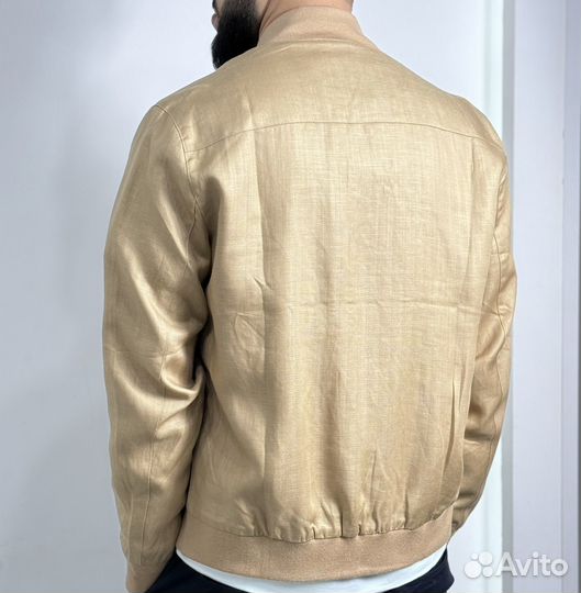 Мужской бомбер льняной LOro piana