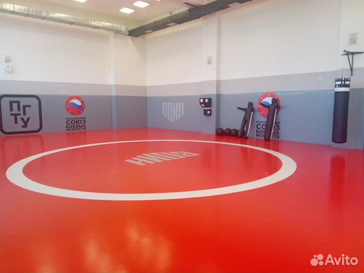 Борцовский ковер 6х6 трехцветный