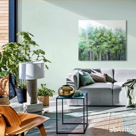 Интерьерная картина маслом Зелёный Лес Пейзаж