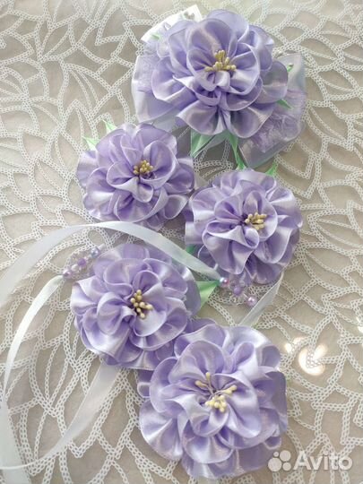 Лента в косу на заколке