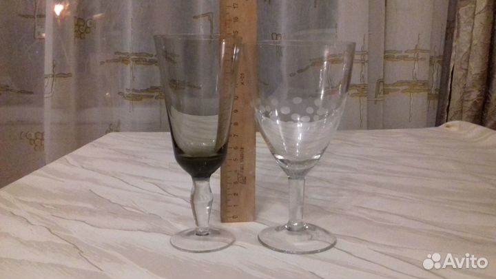 Фужеры, ликёрные рюмочки. Цветное стекло