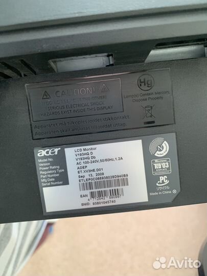 Монитор acer V193HQ