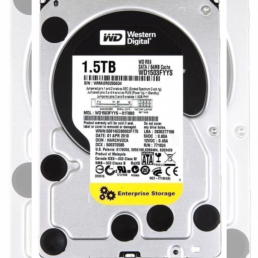 [WD50EFRX] Жесткий Диск Western Digital Wd1503fyys 1,5tb Sata Wd50efrx