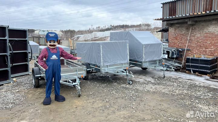 Автоприцеп Кама PRO 2,5*1,5 м. с тентом самосвал