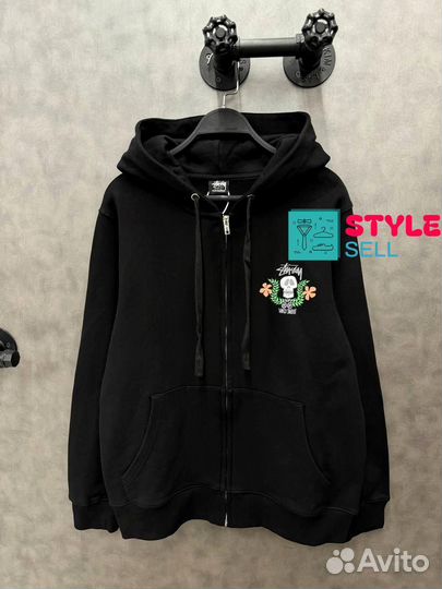 Stussy зип худи унисекс (тренд 2024)