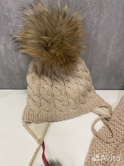 Комплект шапка и шарф для девочки